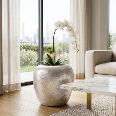 Silver Pearl Shell Planter - Small (48.2cm)