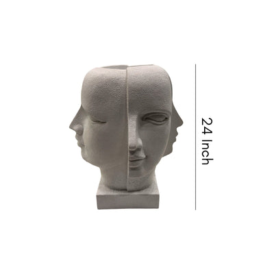 Dual Muse Planter (Grey) - Small (61cm)