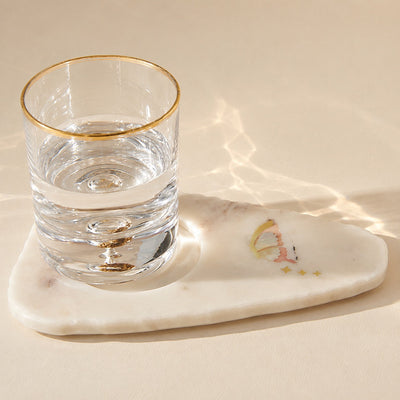 Christyale - Multipurpose Marble Inlay coaster platter