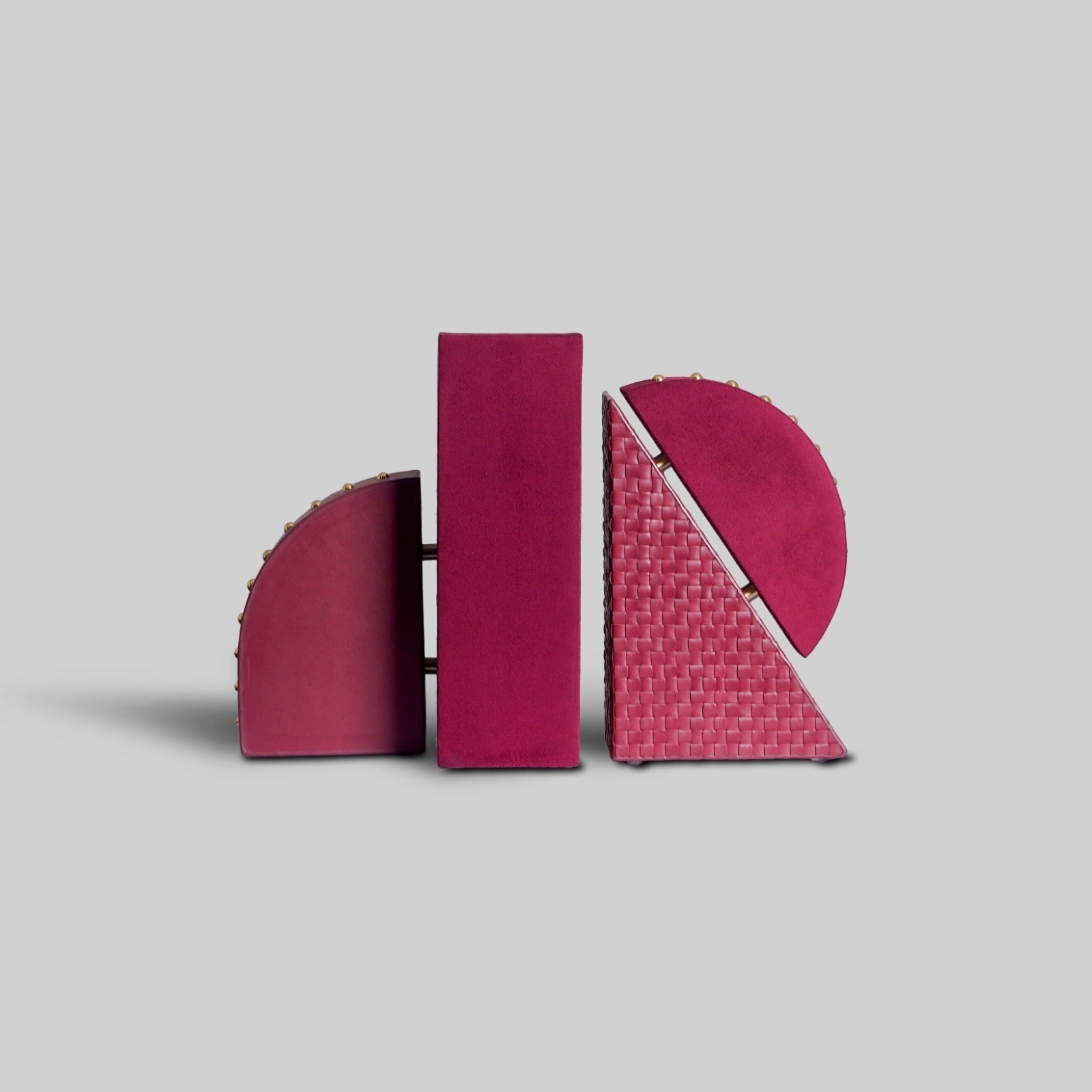 Cubist bookend with books on shelf luxury decor India - The Mage Home