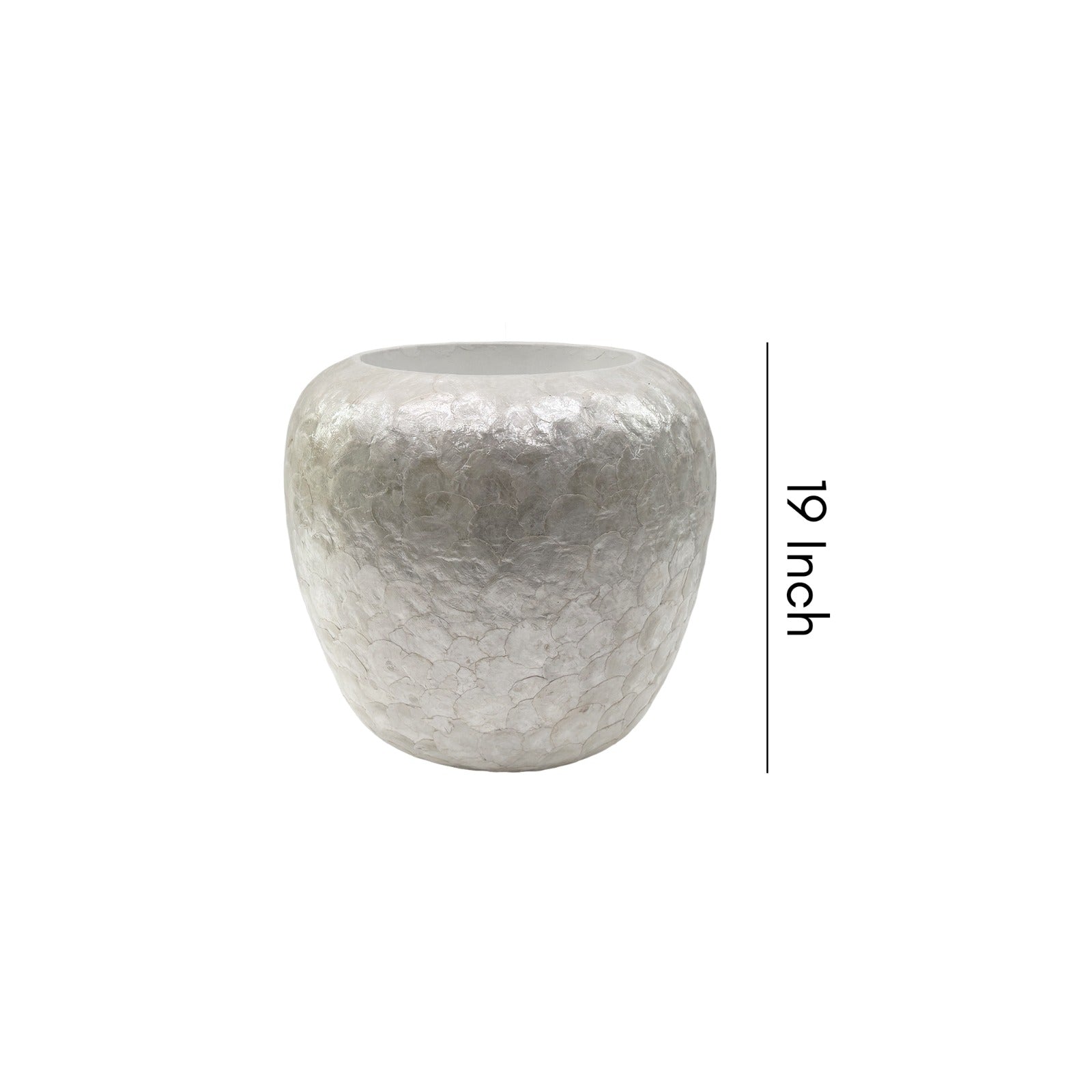 Silver Pearl Shell Planter - Small (48.2cm)