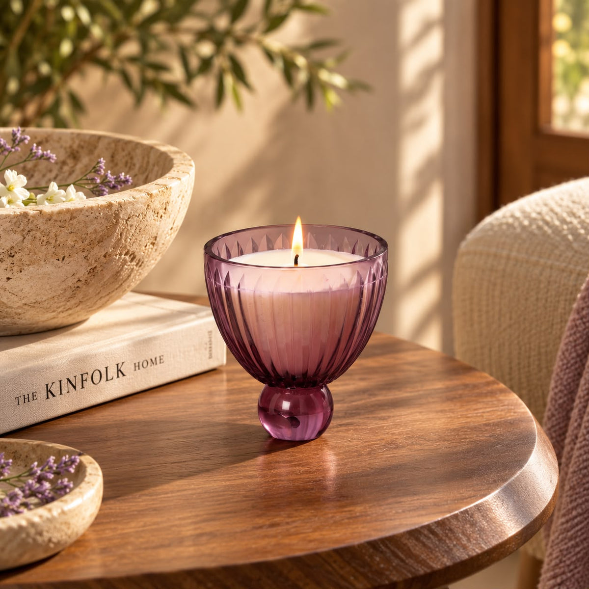 Amethyst Vase Candle  - Lavender