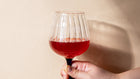 Ribbed Goblet Wine Glass - Blue
