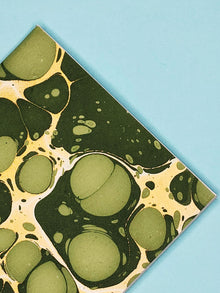 A5 Ebru Softcover Notebook Emerald