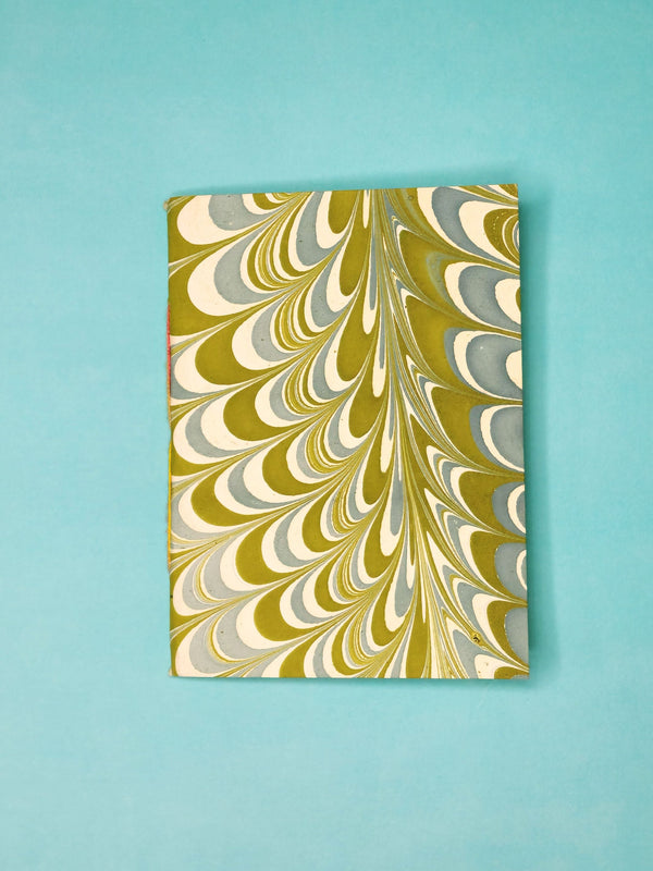 A5 Ebru Softcover Notebook Green