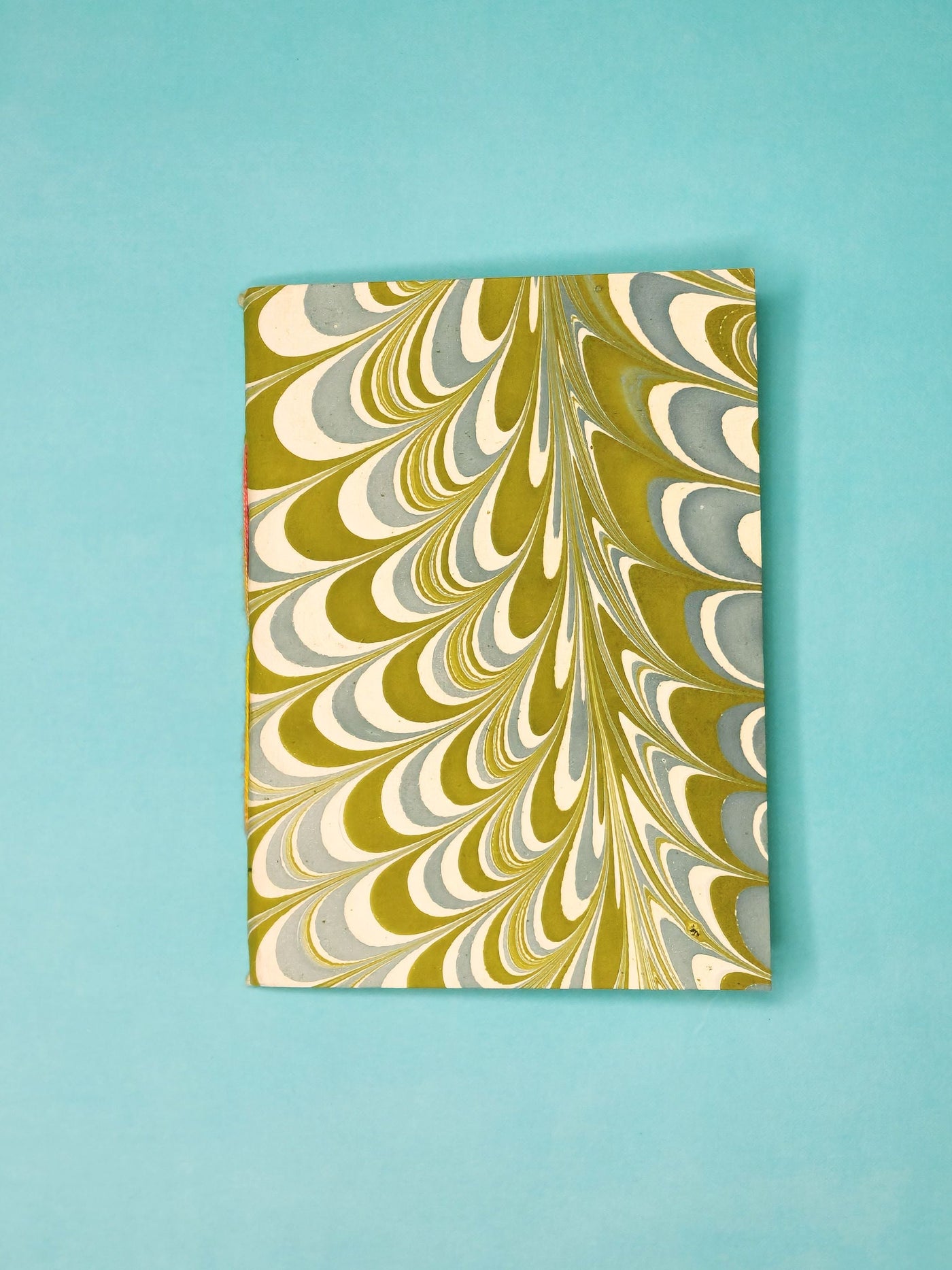 A5 Ebru Softcover Notebook Green