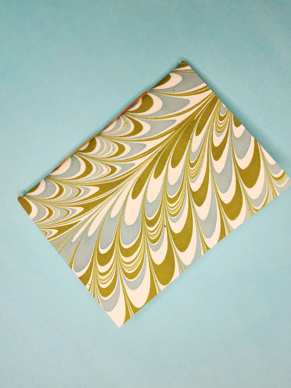 A5 Ebru Softcover Notebook Green