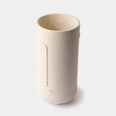 ENIGMATIC FACES CERAMIC VASE