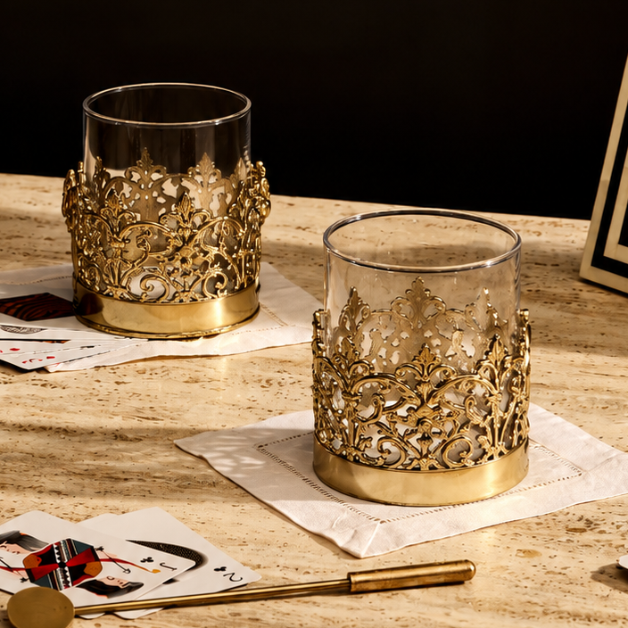 ALAYA – HANDMADE WHISKEY GLASS (GOLD)