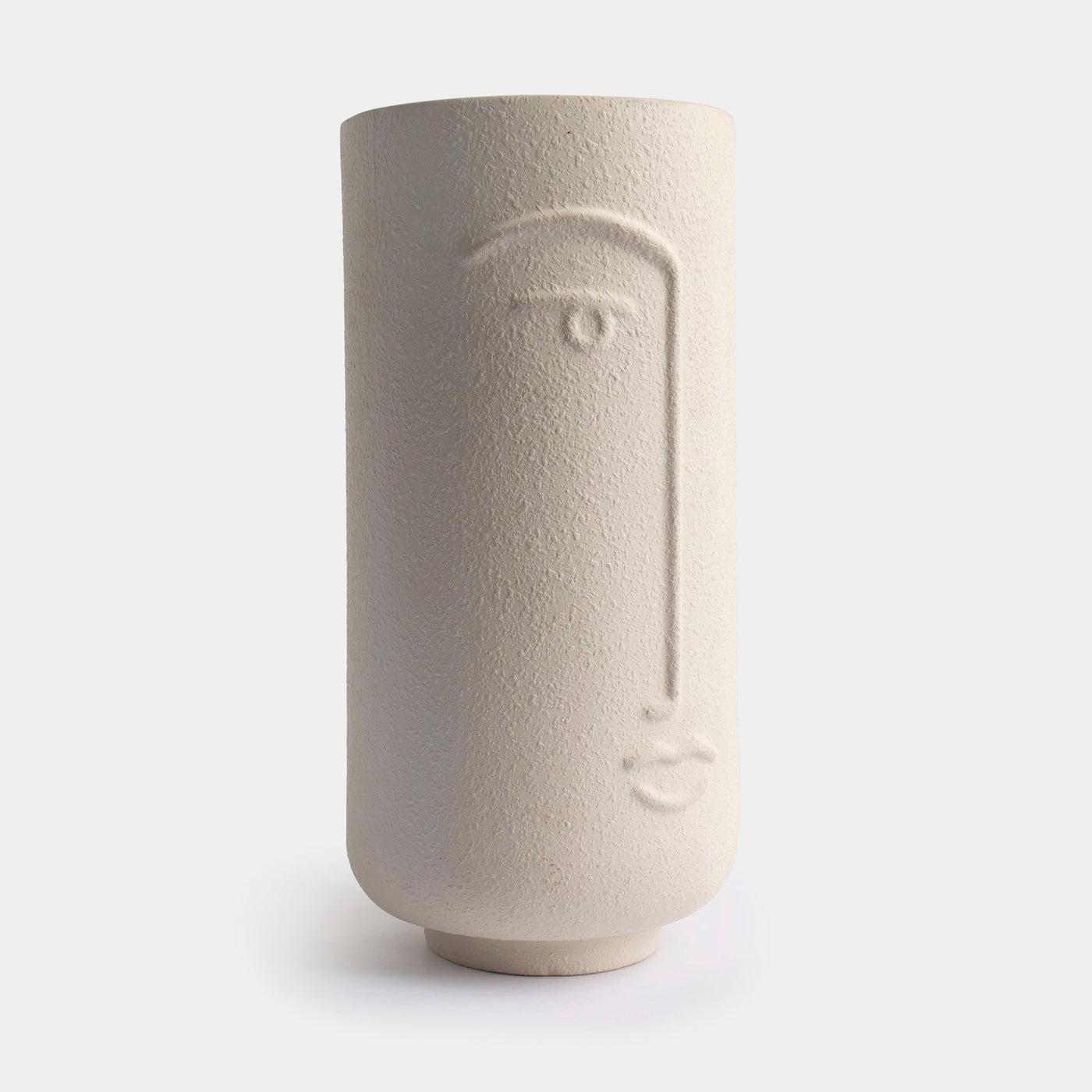 ENIGMATIC FACES CERAMIC VASE