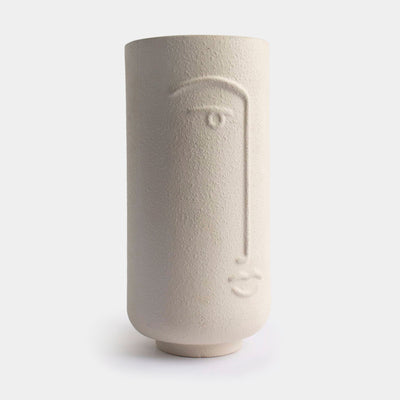 ENIGMATIC FACES CERAMIC VASE