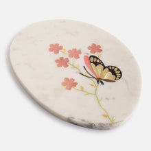 FLIPPER OVAL - MARBLE IVORY MULTICOLOR PLATTER