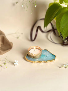 Agate Tea Light Holder Set of 2