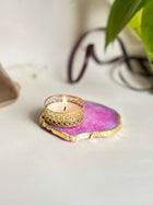 Agate Tea Light Holder Set of 2