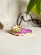 Agate Tea Light Holder Set of 2