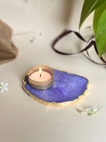 Agate Tea Light Holder Set of 2