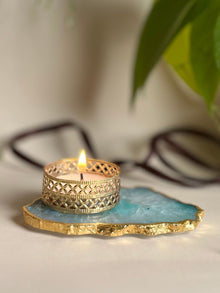 Agate Tea Light Holder Set of 2