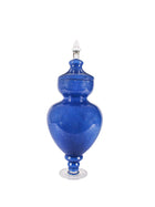 Allure Blue Vase With Lid - Tall