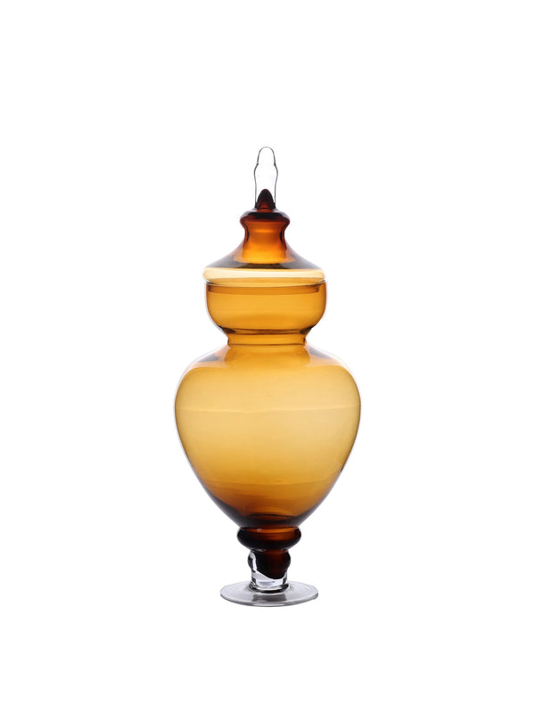 Allure Blue Vase With Lid - Tall