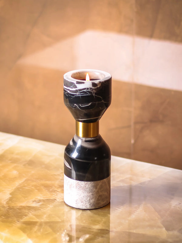 Amalfi Marble Candle Stand Short