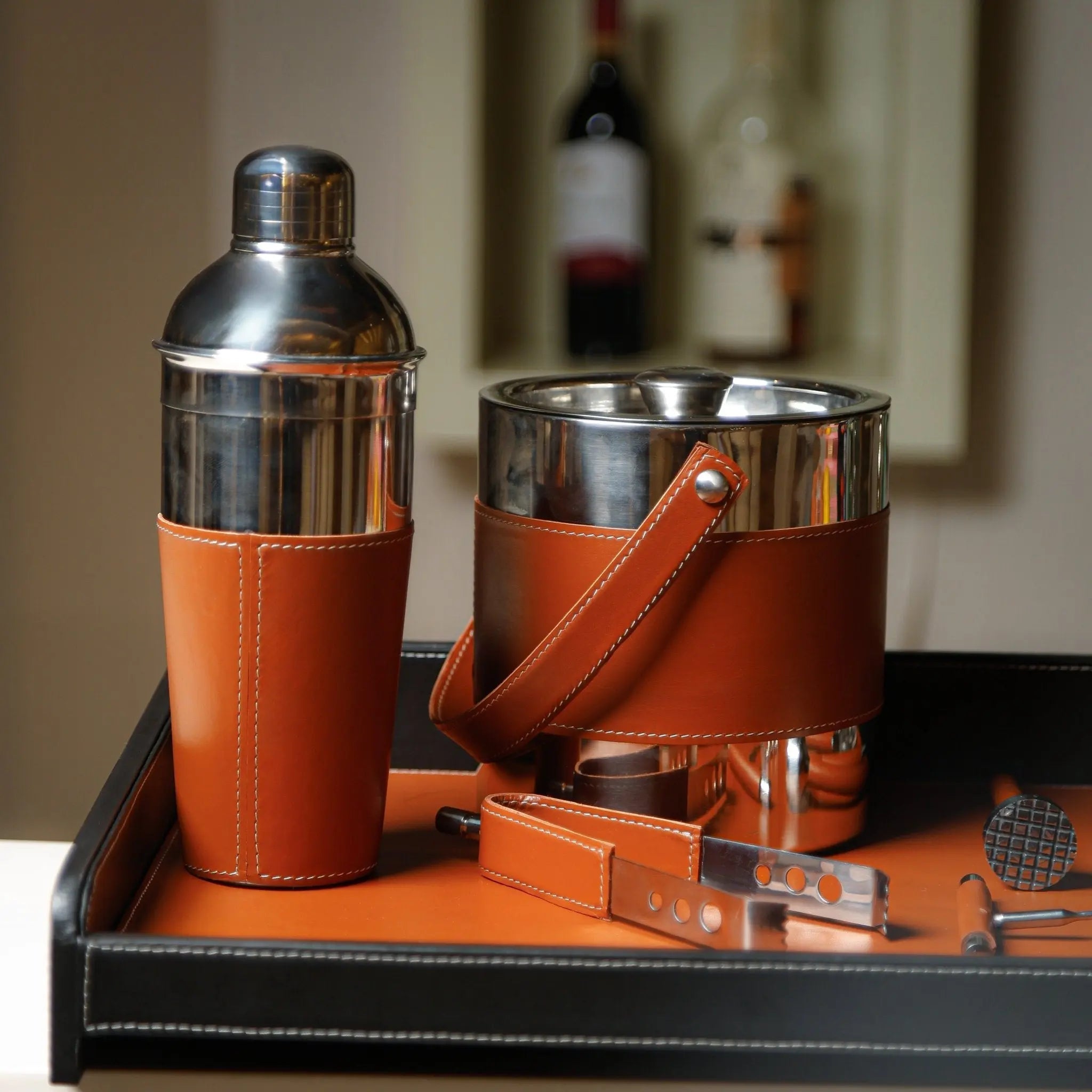 Amaretto Bar Tray And Cocktail Set - Product Image 