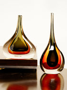 Amber Aura Glass Vase