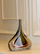 Amber Aura Glass Vase