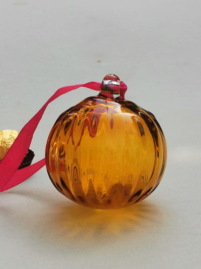 Amber Flute- Handblown Glass Ornament