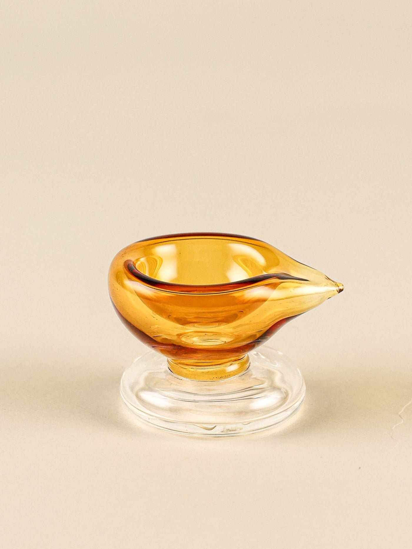 Amber Jyot Handblown Glass Diya 2