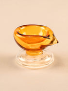 Amber Jyot Handblown Glass Diya