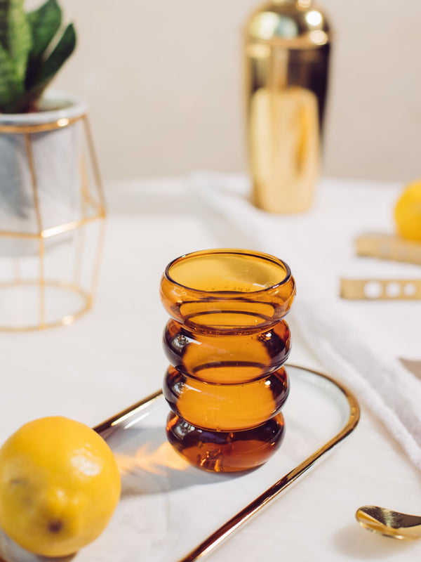 Amber Ring Glass Set Of 4