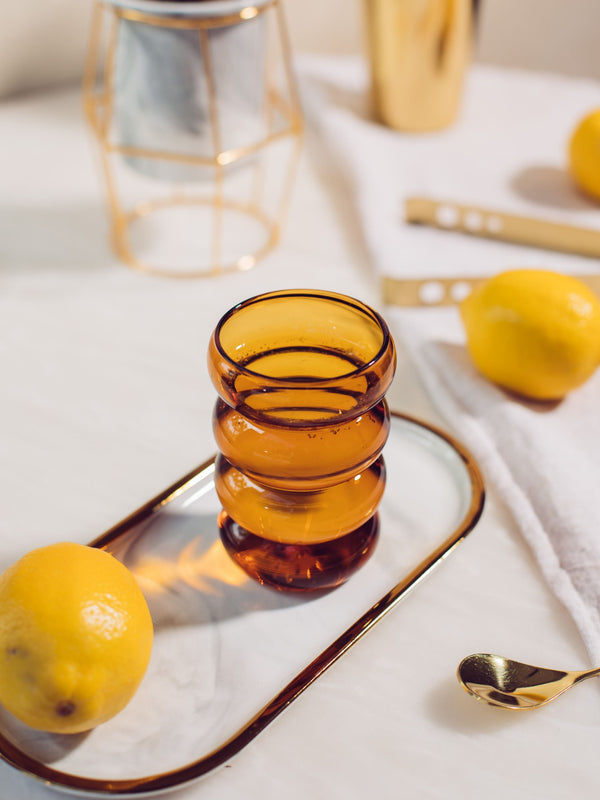 Amber Ring Glass Set Of 4