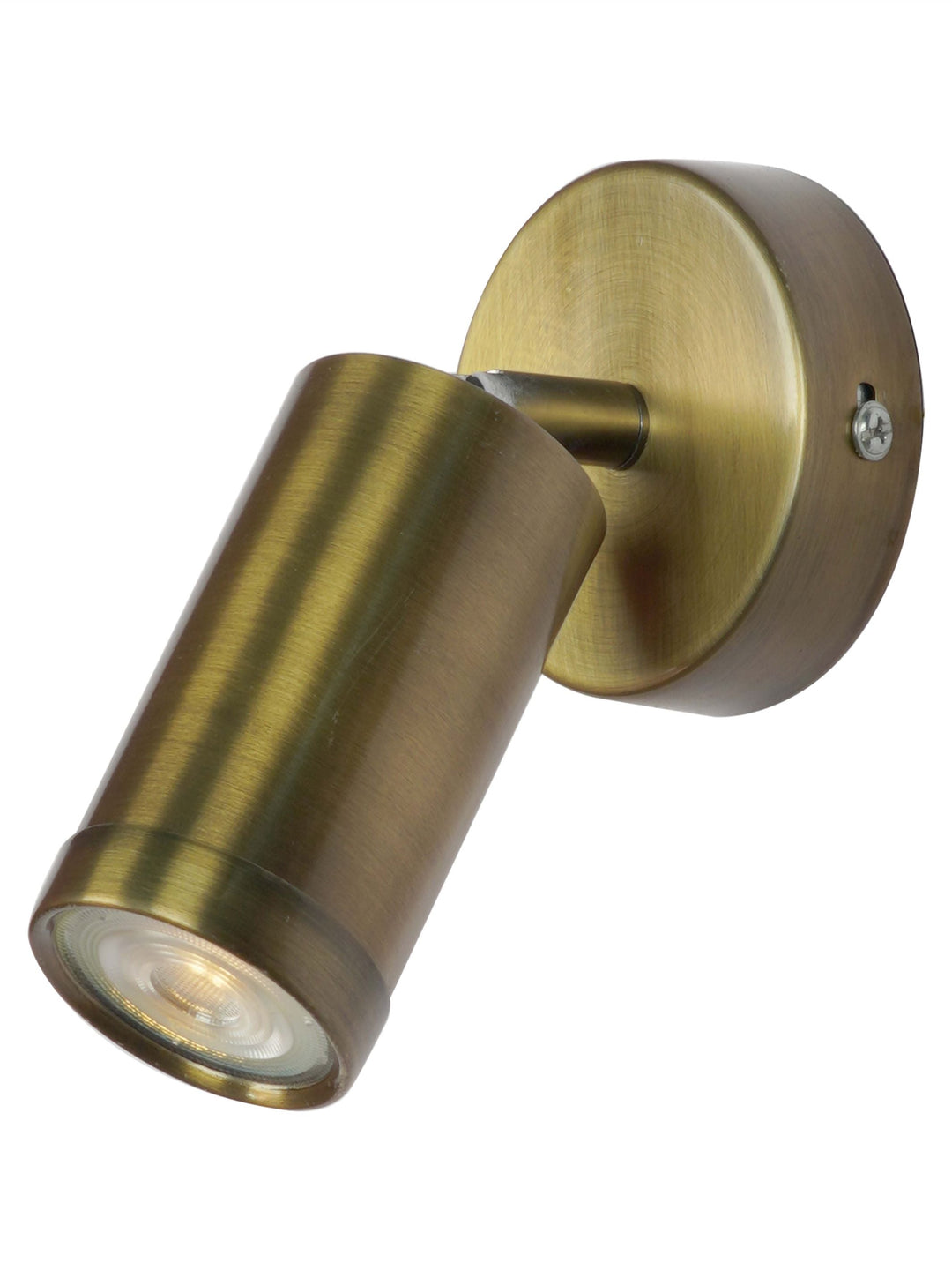 Antique-Brass Finished Cylindrical Contemporary Spot Light