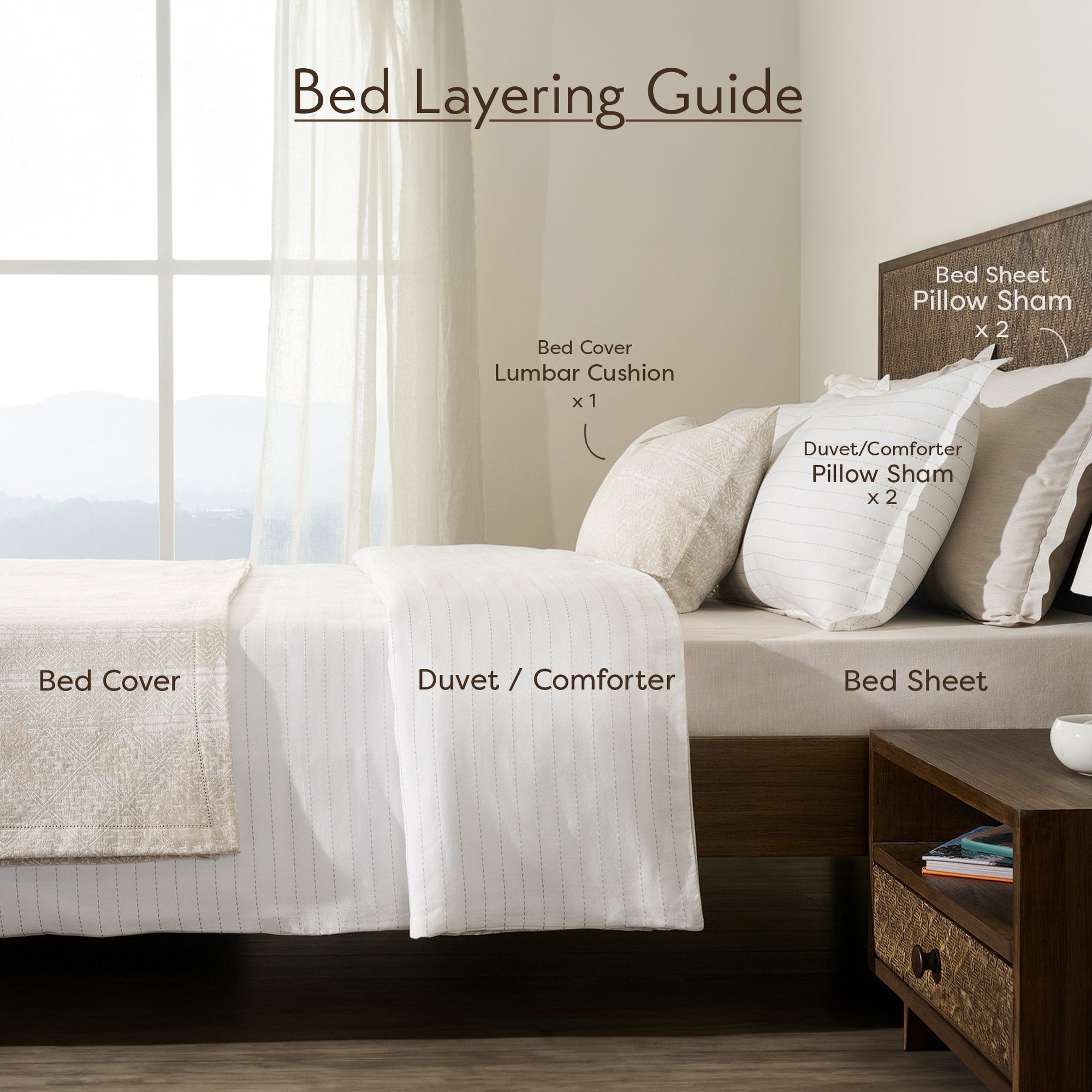 Antique Lace Birch | Cotton Bamboo | Jacquard | Bed Set