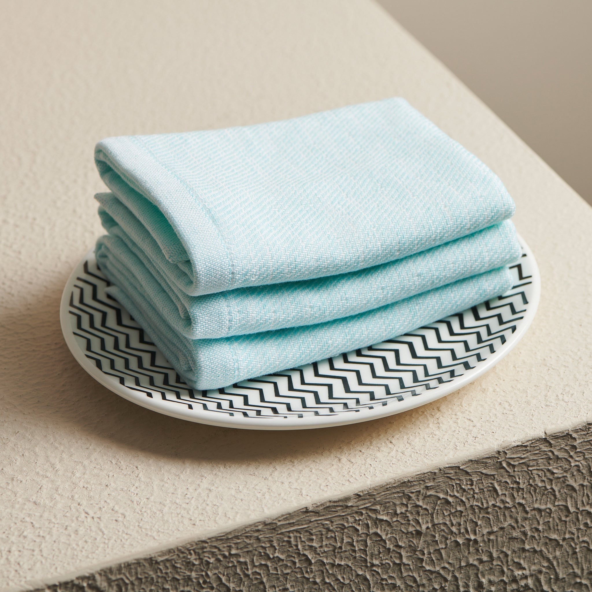 Aqua | Cotton | Hammam Terry | Face Towels - Set of 2 - Product Image 