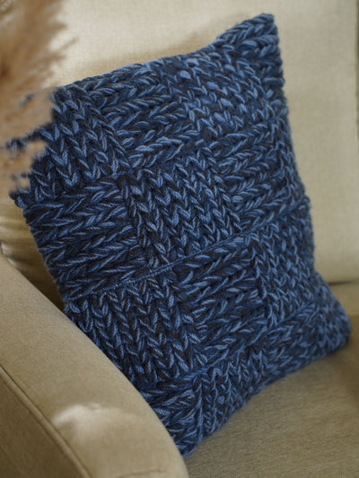 Handwoven Cushion Cover - Aquatic Web