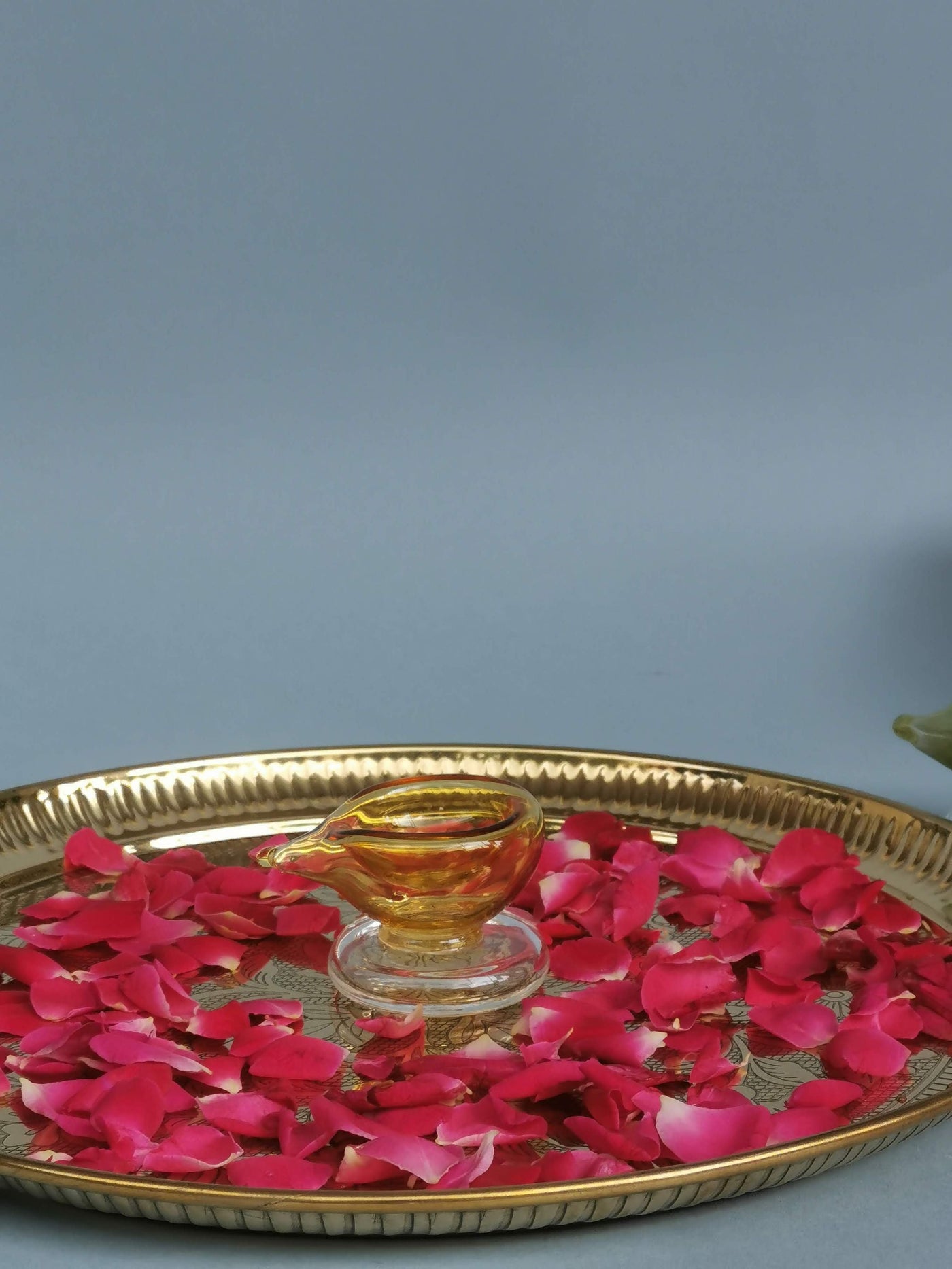 Art Glass Puja Diya- Ambar Jyot