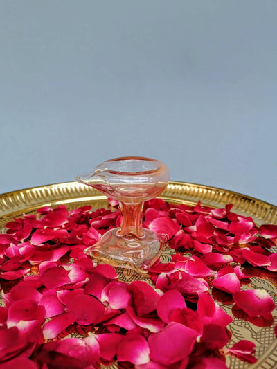 Art Glass Puja Diya- Gulabi Maharani