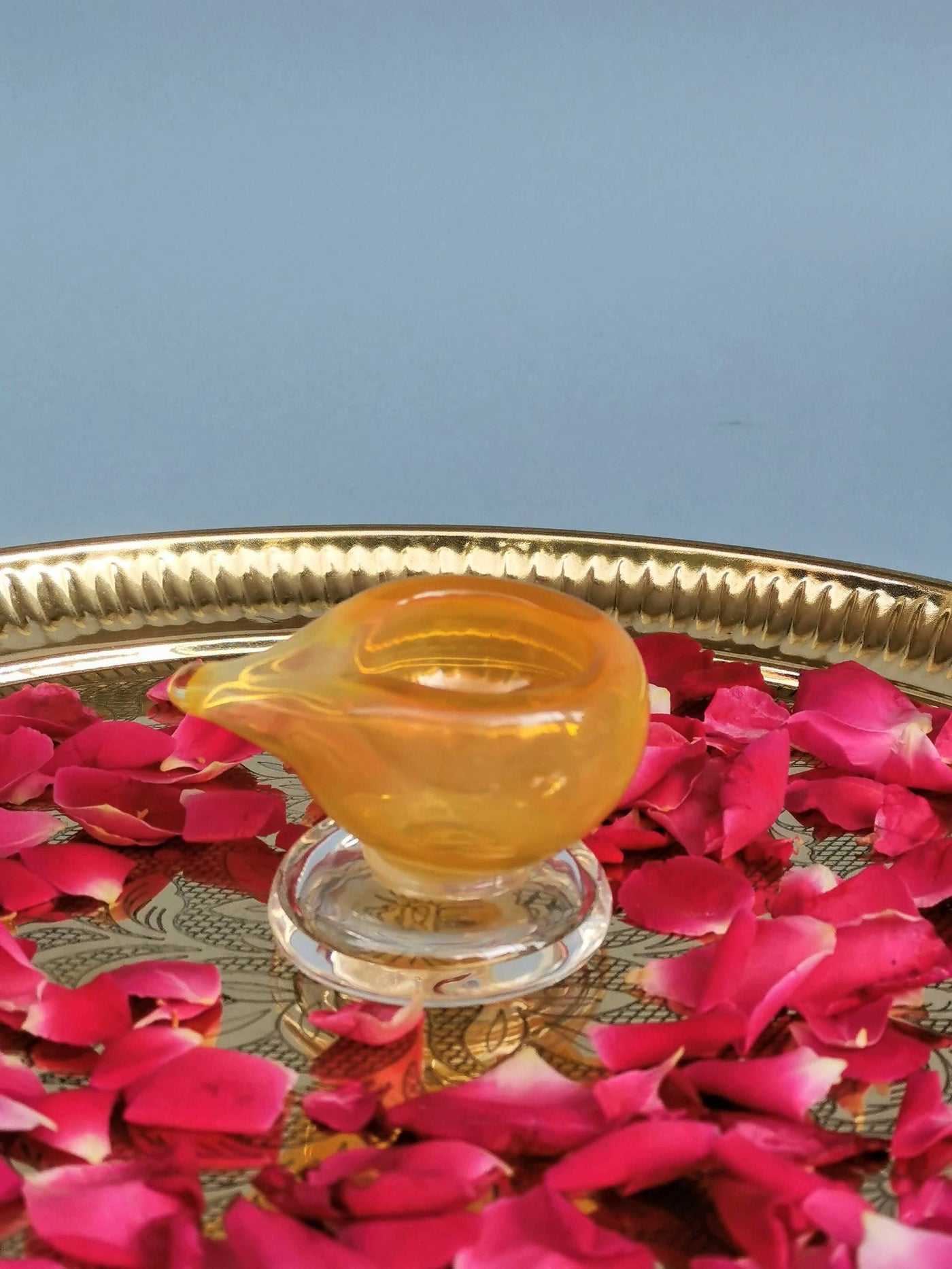 Art Glass Puja Diya- Kesari Kiran