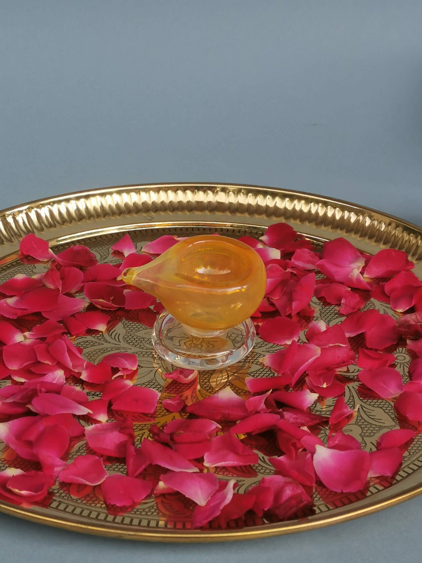 Art Glass Puja Diya- Kesari Kiran