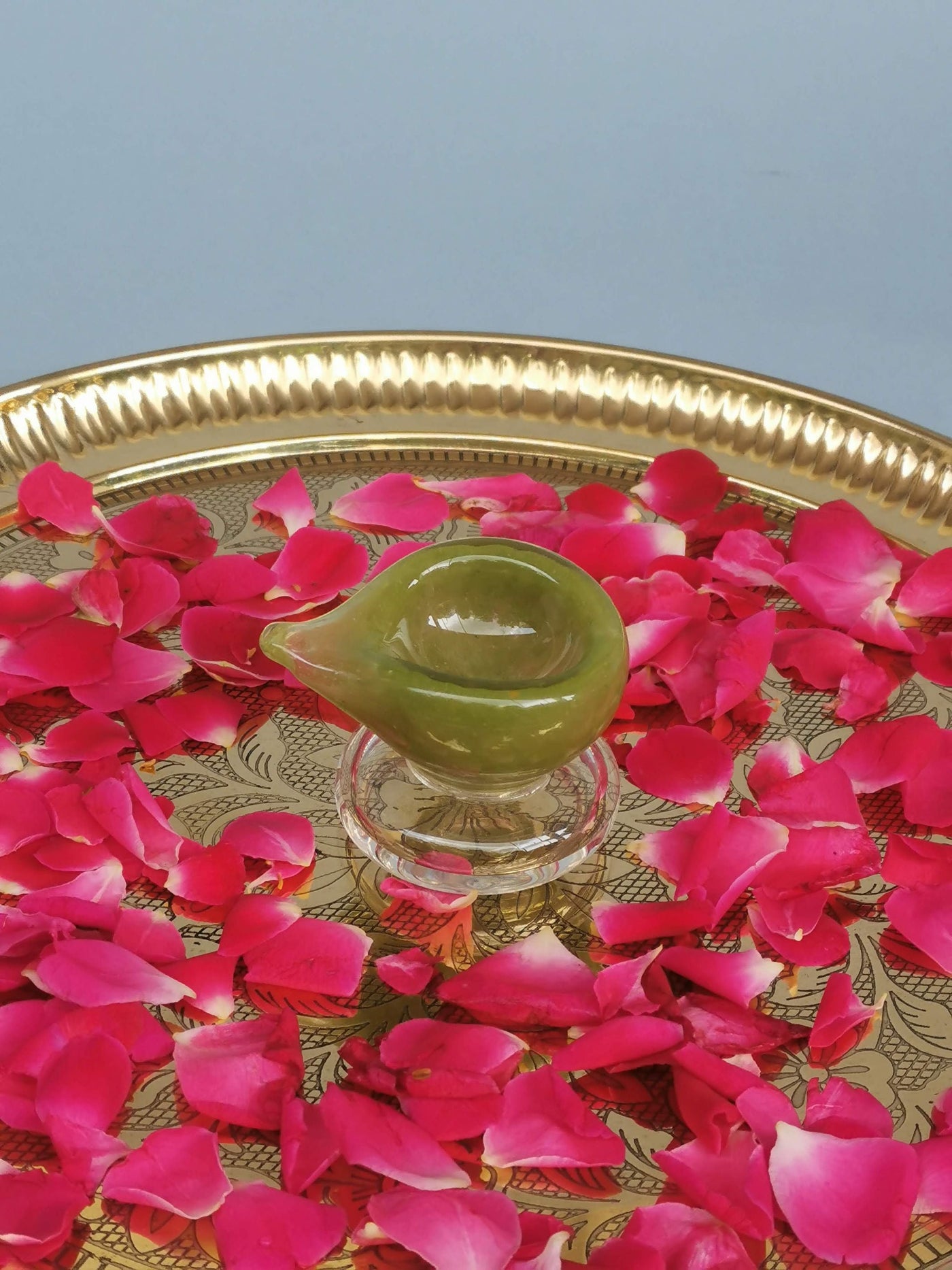 Art Glass Puja Diya- Mehndi ki Mehak