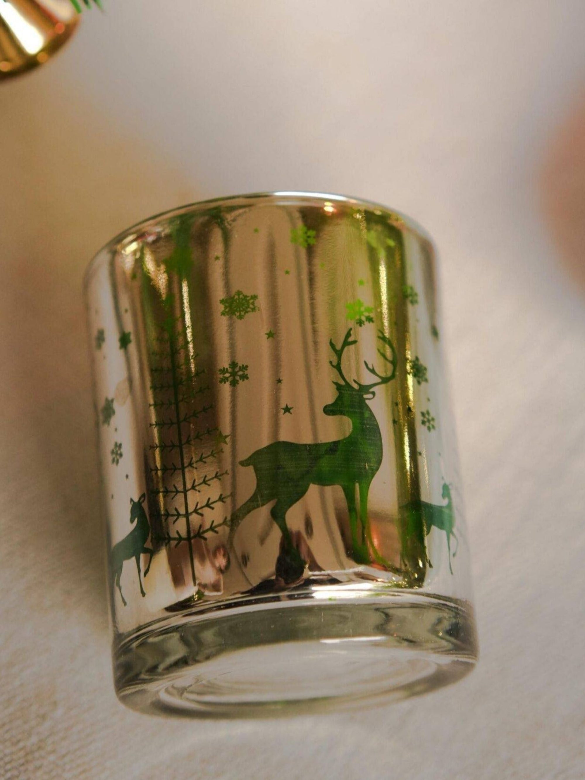 Mercury Deer tea light candle holder