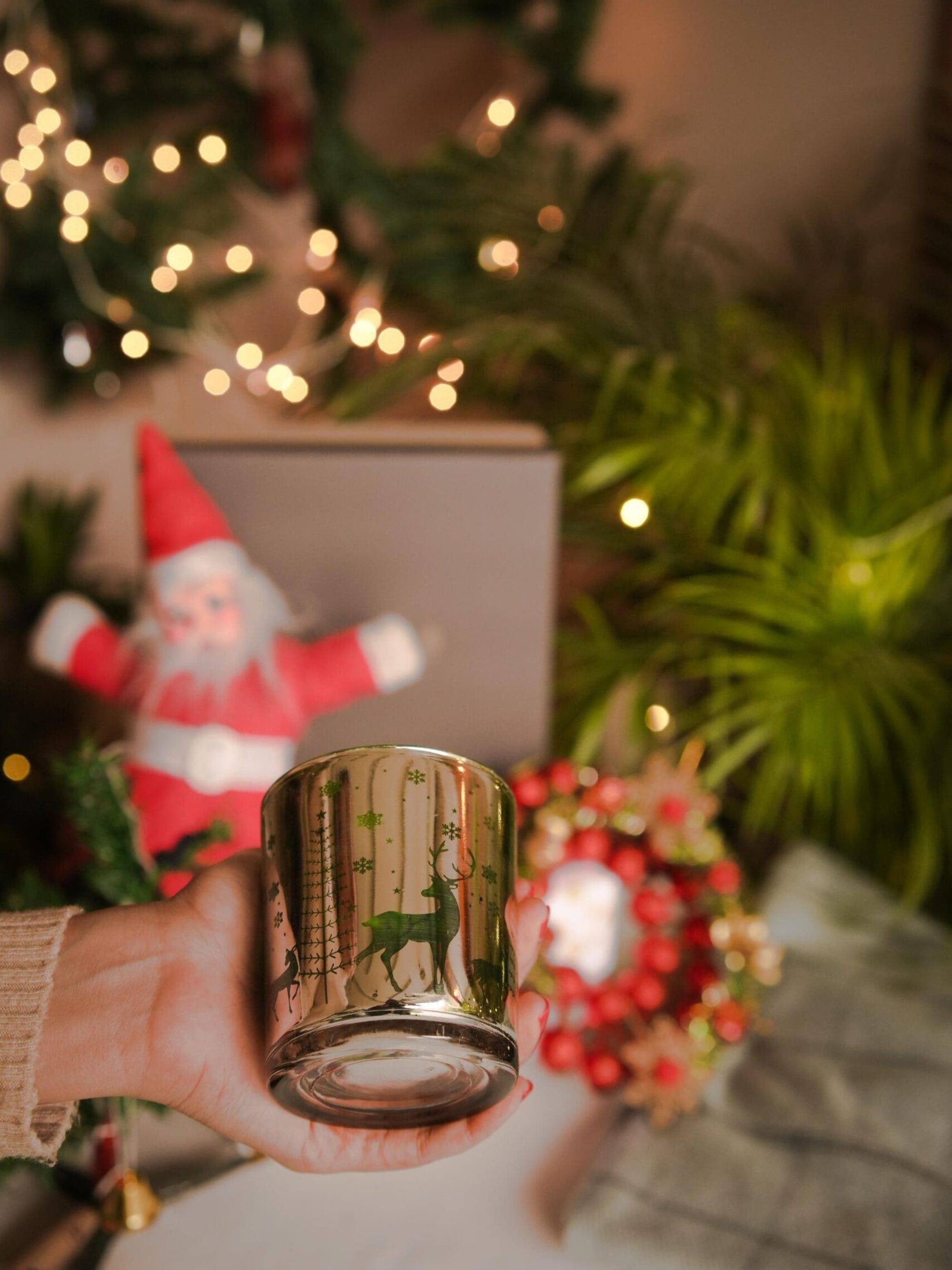 Mercury Deer tea light candle holder