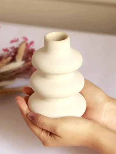 3 Tier round ceramic mini vase