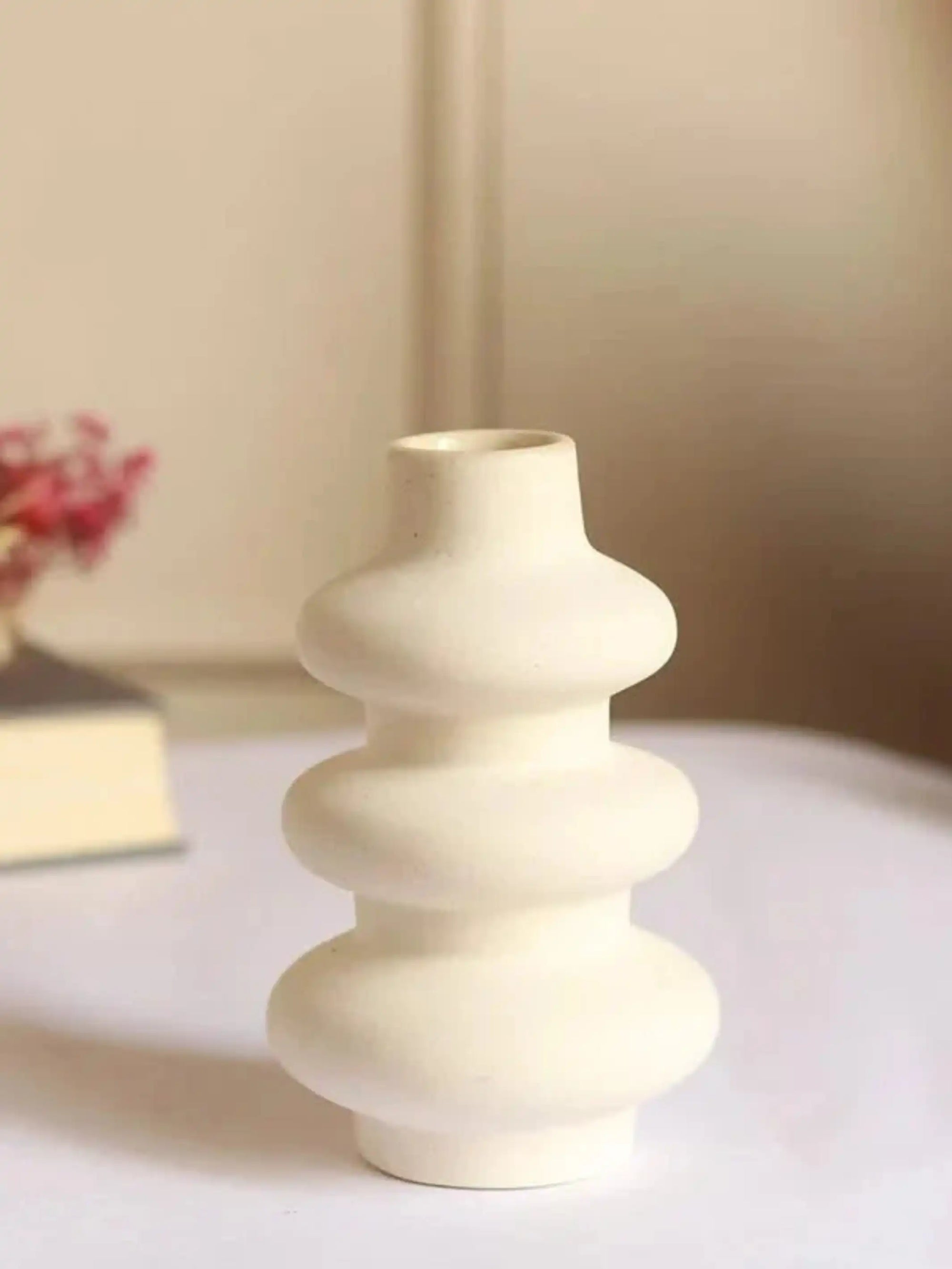 3 Tier round ceramic mini vase