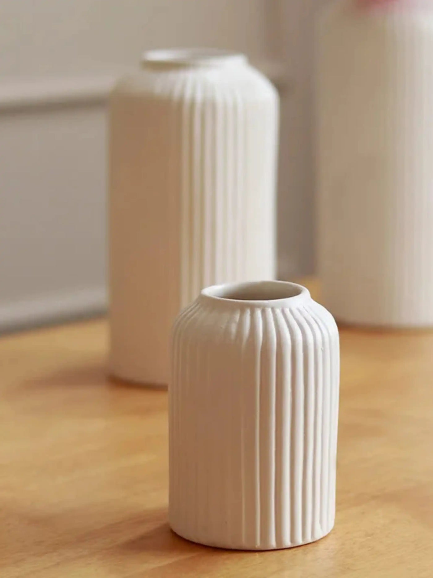 Snow White vase set of 3- Advance premium matt quality