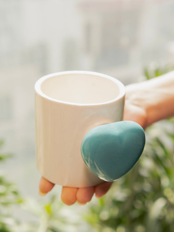 Cozy heart Cup-Blue