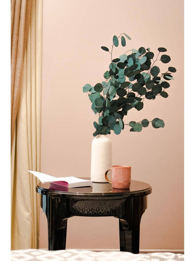 Lucid white vase with Eucalyptus