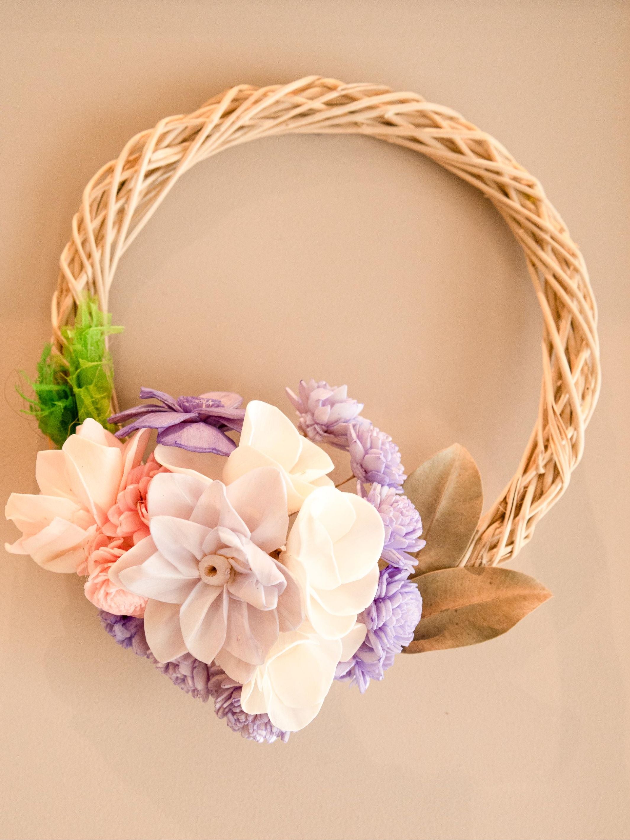 Dried flower wreath