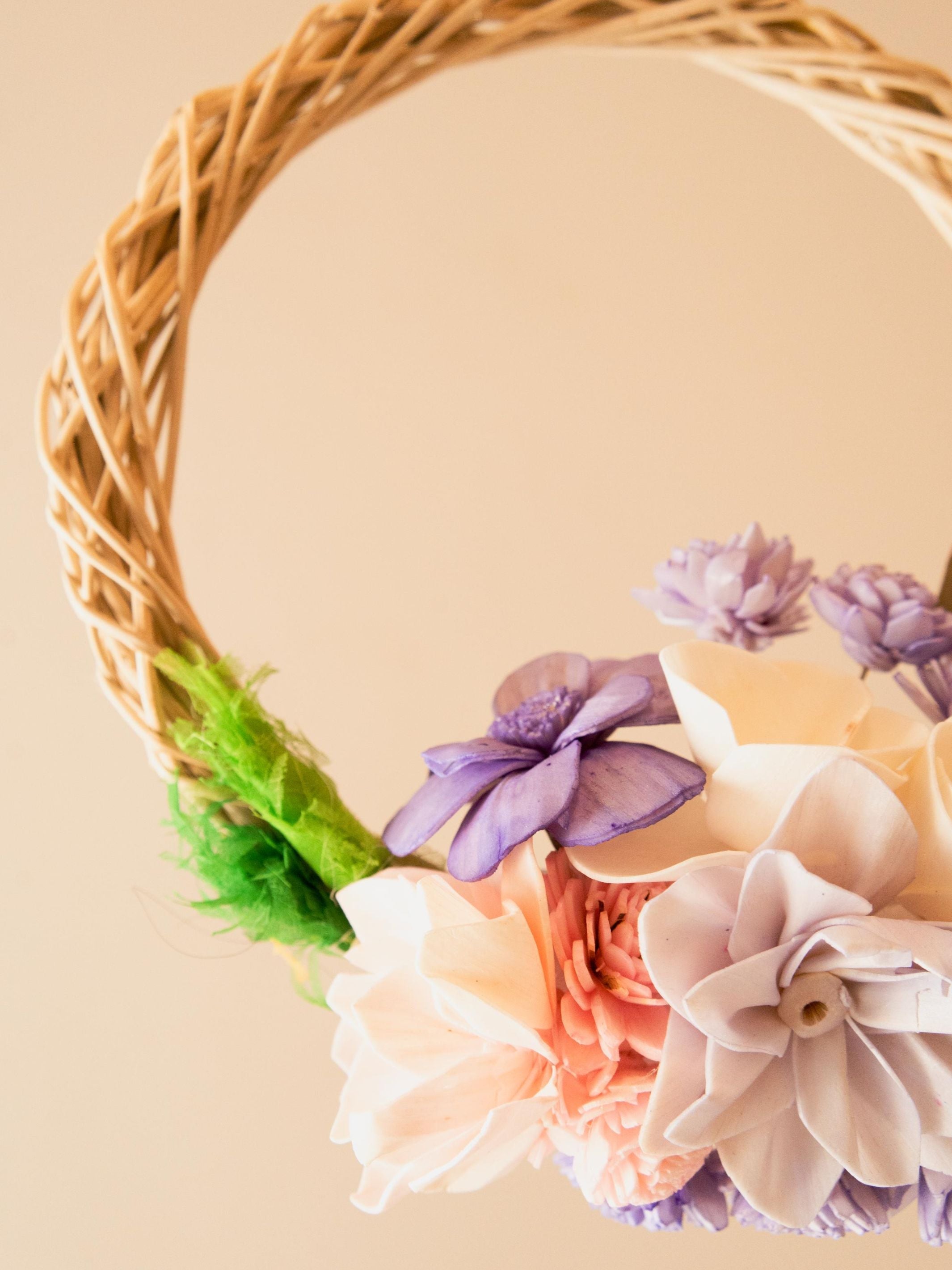 Dried flower wreath